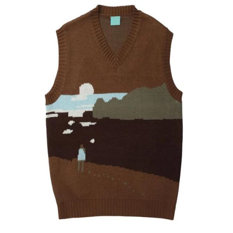 Персонализиран лого OEM плетен пуловер Мъже на пуловер