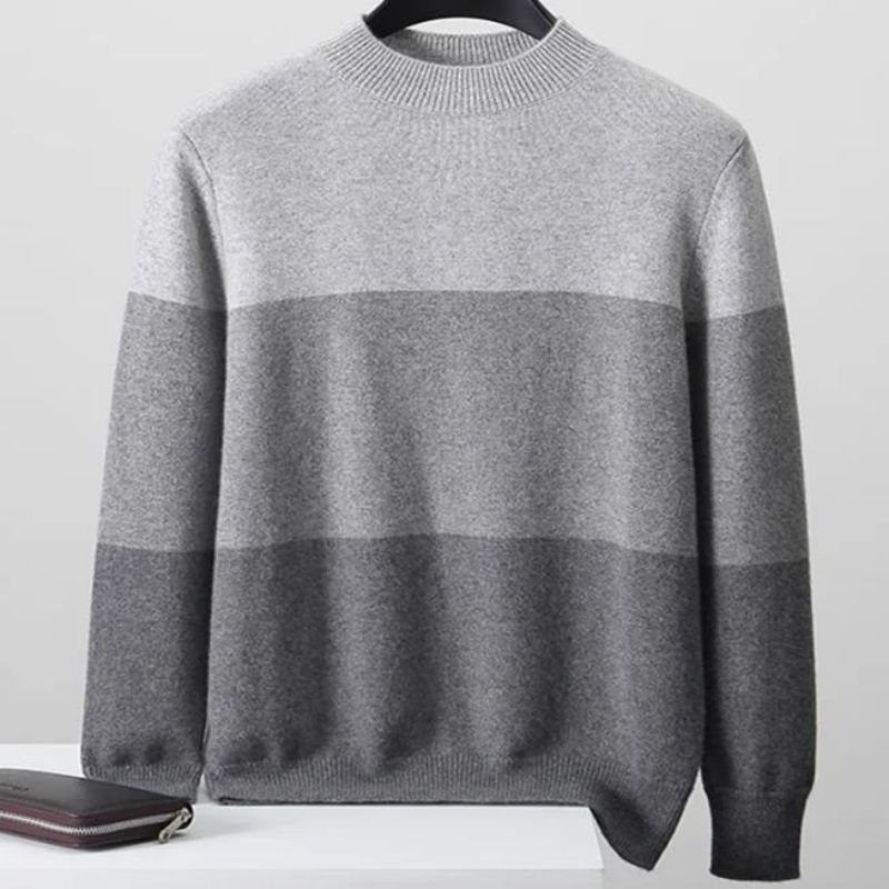 Чист пуловер с кашмир мъже - половин костенурка пуловер есен зимен дебел пуловер топъл плетен случайно мъже пуловер