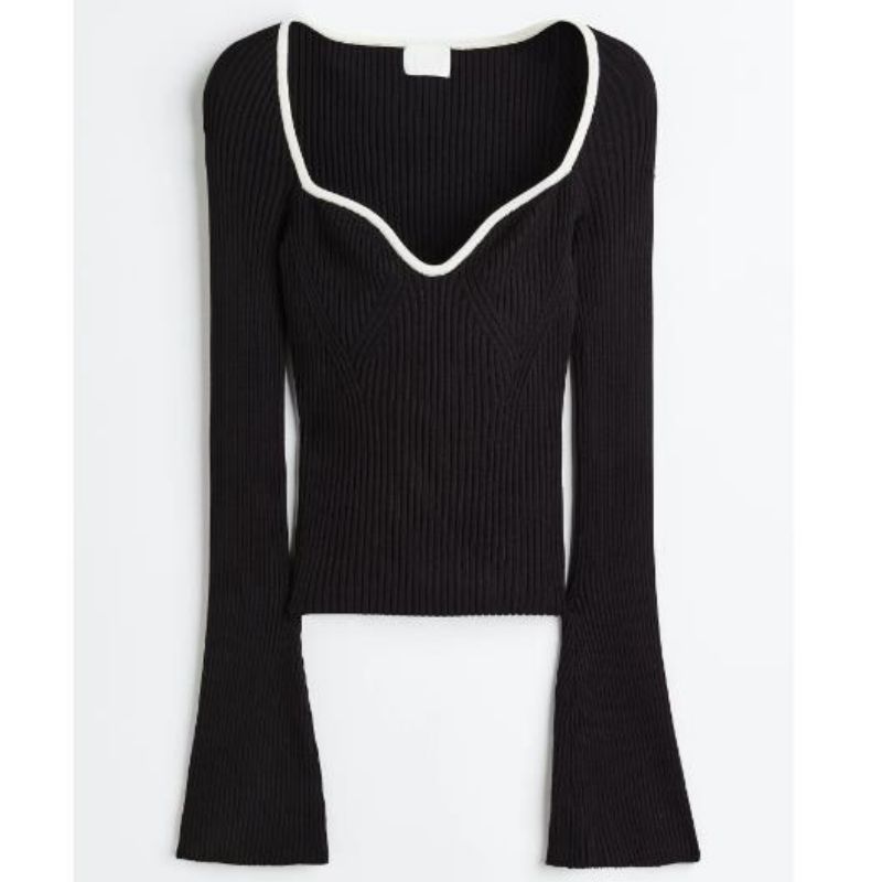 Модни широки якички върхове плетени основни пуловери тънък дълъг ръкав за жени